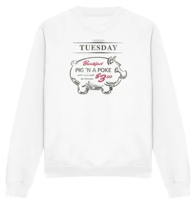 Zdjęcie produktu dla Bluza z nadrukiem "Supernatural" - "Pig N Poke", uni , dla mężczyzn i kobiet, model TV40813 (rozmiar S), kolor biały