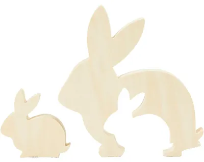 Produktbild von 2in1 - Holzfigur, H 5+10,5 cm, T 1,2 cm, B 5+10 cm, 1 Set [HOB-57900]