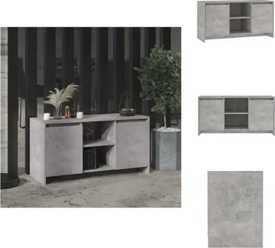 Immagine prodotto di mobile TV vidaXL grigio cemento 102x37,5x52,5 cm materiale a base di legno - Mobili TV