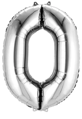 Immagine prodotto di amscan® 9906285 Palloncino in foil numero 0 - argento