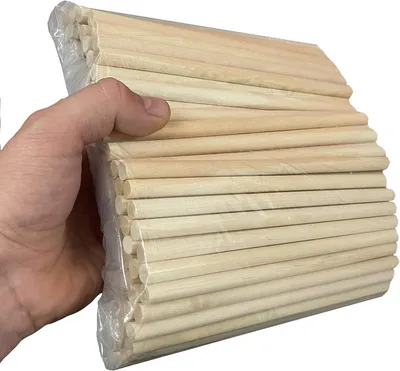 Produktbild von Holzstäbchen aus Birkenholz, 30 cm Länge, 100 Stück, zum Basteln