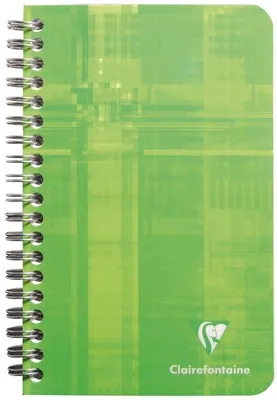 Produktbild von Spiralheft 11x17cm kariert 90 Blatt farbig sortiert Packung mit 60 Stück