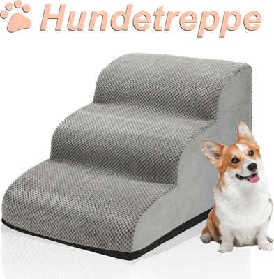 Produktbild von 3-stufige Hundetreppe Rutschfeste Haustierrampe Treppen Hunderampe fuer Haustier Hundestufen Abnehmbar und waschbar