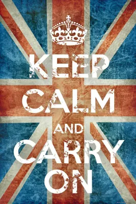 Image de Keep Calm - Union Jack poster vintage poster print