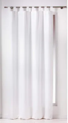 Obrázek produktu pro Závěs Unyqoos® bílé barvy s oky, rozměry 140 x 260 cm, 100% polyester – elegantní a snadno udržovatelný závěs do obývacího pokoje a ložnice