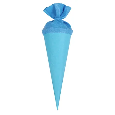 Produktbild von itenga Geschwister - Bastelschultüte 35cm mit Filzverschluss HELLBLAU / PAZIFIKBLAU