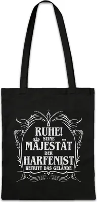 Produktbild von Urban Backwoods Seine Majestät Der Harfenist, Stofftasche, Farbe: Schwarz