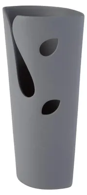 Produktbild von Vase 'Loch' (15,5x9x32,5cm), grau
