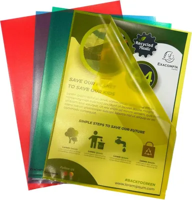 Produktbild von Exacompta 10x 25 Klarsichthüllen A4, RC-PP 120µ, Forever - sortiert - 58340E