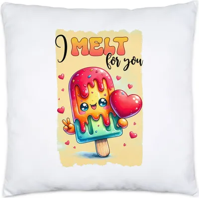 Produktbild von I Melt For You Kissen Inkl. Füllung Eiscreme Herz Liebe Süßes Geschenk Romantisches Design