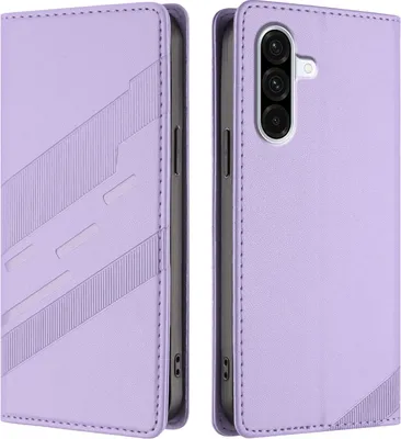 Produktbild von Hülle für Samsung Galaxy A36 5G, Kunstleder Brieftaschen Handyhülle mit Kartenfach und Standfunktion Violett