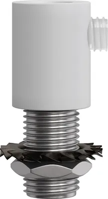 Immagine prodotto di Creative-Cables Serracavo cilindrico – (2 pezzi, Bianco, Ø 1,3 cm) – In metallo – Completo di tige, dado e rondella