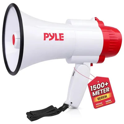 Produktbild von Megafon Lautsprecher Stimmverstärker - 30 W - Sirenenmodus - Tragegurt