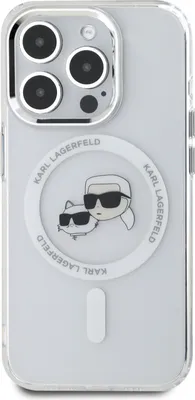 Immagine prodotto di Custodia posteriore per iPhone 16 Pro Max Karl Lagerfeld - Metallo Magsafe IML - Bianco