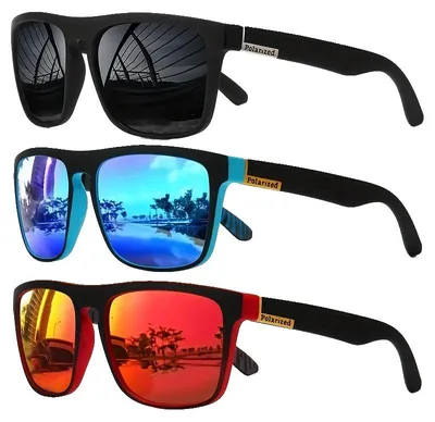 Image de Lunettes de soleil, verres polarisés, protection UV400, lot de 3