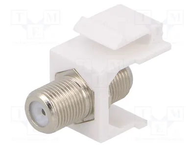 Imagen del producto de 1 conector F, 2 conectores coaxiales rectos, 2 unidades, 75Ω, modelo NK0018, conector F