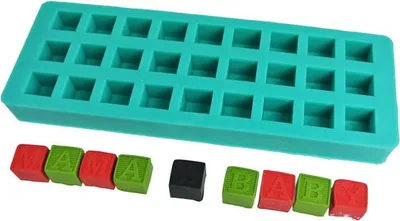 Produktbild von Silikonform ALPHABET BUCHSTABEN WÜRFEL