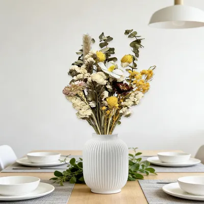 Trockenblumen-Bouquet, Boho-Deko, echte Blumen, Stil 2