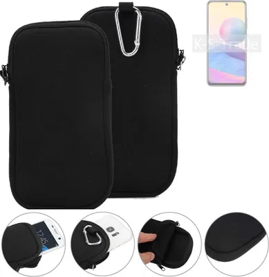 Produktbild von K-S-Trade Neopren-Hülle Handyhülle kompatibel mit Xiaomi Redmi Note 10 5G Schutzhülle Neoprenhülle Sleeve Schutz-Hülle Gürtel Tasche Case
