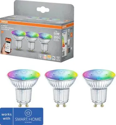 Produktbild von Osram SMART+ MATTER SPOT PAR16, 4,9 W, 40 W, E14, 470 lm, 20000 h, Weiß