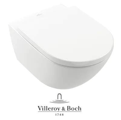 Produktbild von VILLEROY & BOCH Subway 3.0 Wand-WC spülrandlos TwistFlush mit Softclose WC-Sitz, weiß
