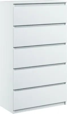 Produktbild von Kommode mit 5 schubladen 70cm Moderne Sideboard Weiss mat