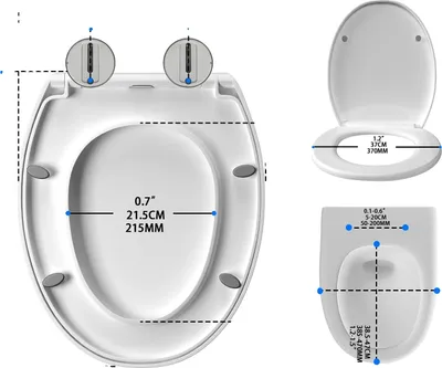 Obrázek produktu pro Toaletní sedátko, mechanismus pomalého zavírání, snadná instalace, BÍLÁ