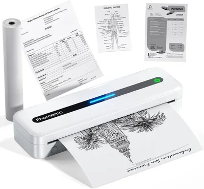 Produktbild von Phomemo M832 Thermodrucker A4 Mobiler Drucker A4 für Unterwegs, Büro, Schule, ZuhauseKompatibel mit Windows/macOS/iOS/Android Weiß