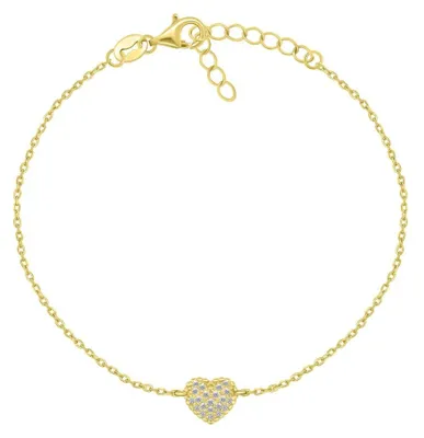 Produktbild von Romantic gilded bracelet with heart BR11AY