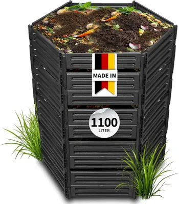 Produktbild von GARANTIA AIR-KING Steckkomposter 1100 Liter schwarz