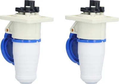 Imagen del producto de 2 conectores industriales de alimentación, enchufes y tomas de corriente de 3 pines, monofásicos, tipo aviación, 220V/250V, 16A, 2P+E