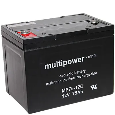 Produktbild von Multipower MP75-12C Akku Blei PB 12Volt 75Ah
