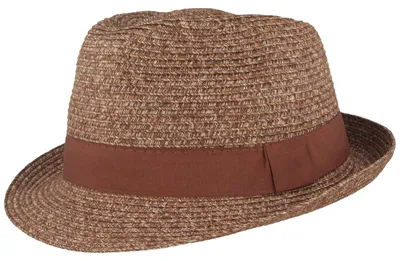 Knautschbarer Trilby Strohhut aus Baumwollmix von Hut Breiter in braun