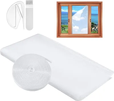 Zdjęcie produktu dla Samoprzylepna moskitiera do okien - 1 sztuka - biała - 150 x 180 cm