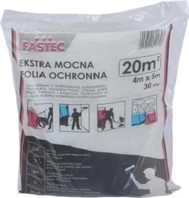 Obrázek produktu pro Malířská fólie 4x5m Opravná fólie 30um Transparentní