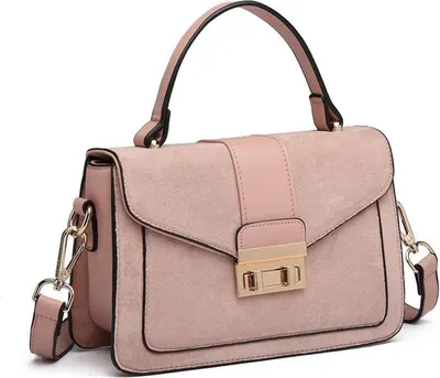 Produktbild von Miss Lulu Damen Umhängetasche Kunstleder Wildleder Vintage Elegant