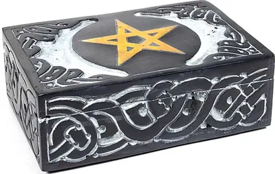 Produktbild von Tarotdose Pentagramm Speckstein -- 15x10 cm online bestellen
