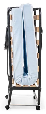 Obrázok produktu pre Sklopná posteľ – rozmery 90x200 cm – čierna oceľová konštrukcia