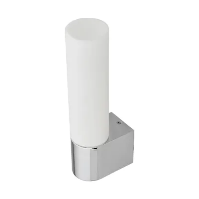 Produktbild von Lindby Spiegellampe Melike, 27 cm, chrom, IP44, Steckdose