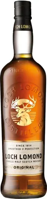 A bottle of Loch Lomond Single Malt Scotch Whisky Original.