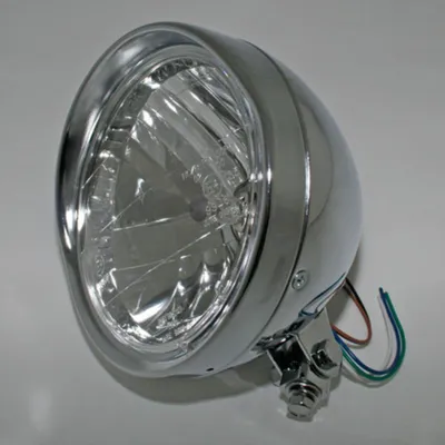 Productafbeelding van HIGHSIDER slimme chromen koplamp voor cruisers, 6 1/2 inch, met reflector