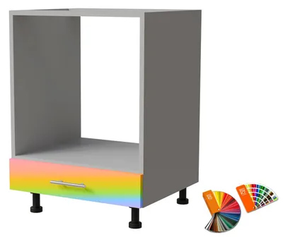 Produktbild von Herdumbauschrank BRERRA 60x82cm lackiert Farbe wählbar BR-D11K/60,RAL Wunschfarbe (K5 / K7),grau