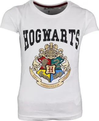Produktbild von Harry Potter Hogwarts Kinder kurzarm T-Shirt – Weiß / 152