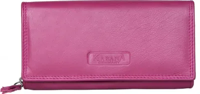 Immagine prodotto di Portafoglio da donna Kabana rosa in vera pelle morbida