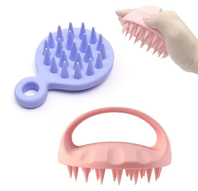 Produktbild von Kopfhautmassagebürste, Set mit 2 Stück, Silikon, rutschfest