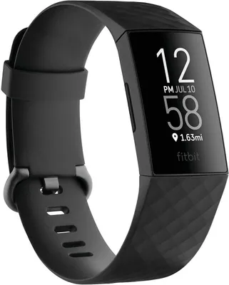 Produktbild von Fitbit Charge 4, Aktivitäts-Trackerarmband, 3,96 cm (1.56"), GPS, Nahfeldkommunikation (NFC), Wasserfest, Schwarz