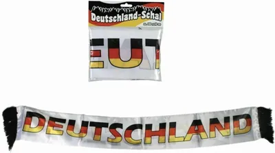 Produktbild von Schal 130x14cm Deutschland Fussball EM24 Fan Fanartikel Schwarz Rot Gold Flagge