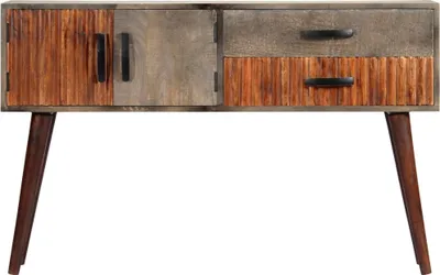 Produktbild von vidaXL Konsolentisch Grau 120 x 35 x 75 cm Massivholz Mango