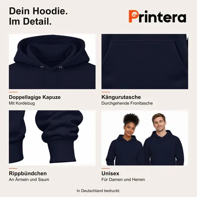 Imagen del producto de Sudadera con capucha, diseño "Aperol Spritz", ideal para fiestas de verano, estilo cóctel, color azul marino, talla XXL