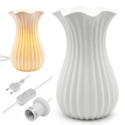 Zdjęcie produktu dla Lampka na Biurko Dekoracyjna Porcelana Wazon Stołowa 23cm Nocna do Sypialni